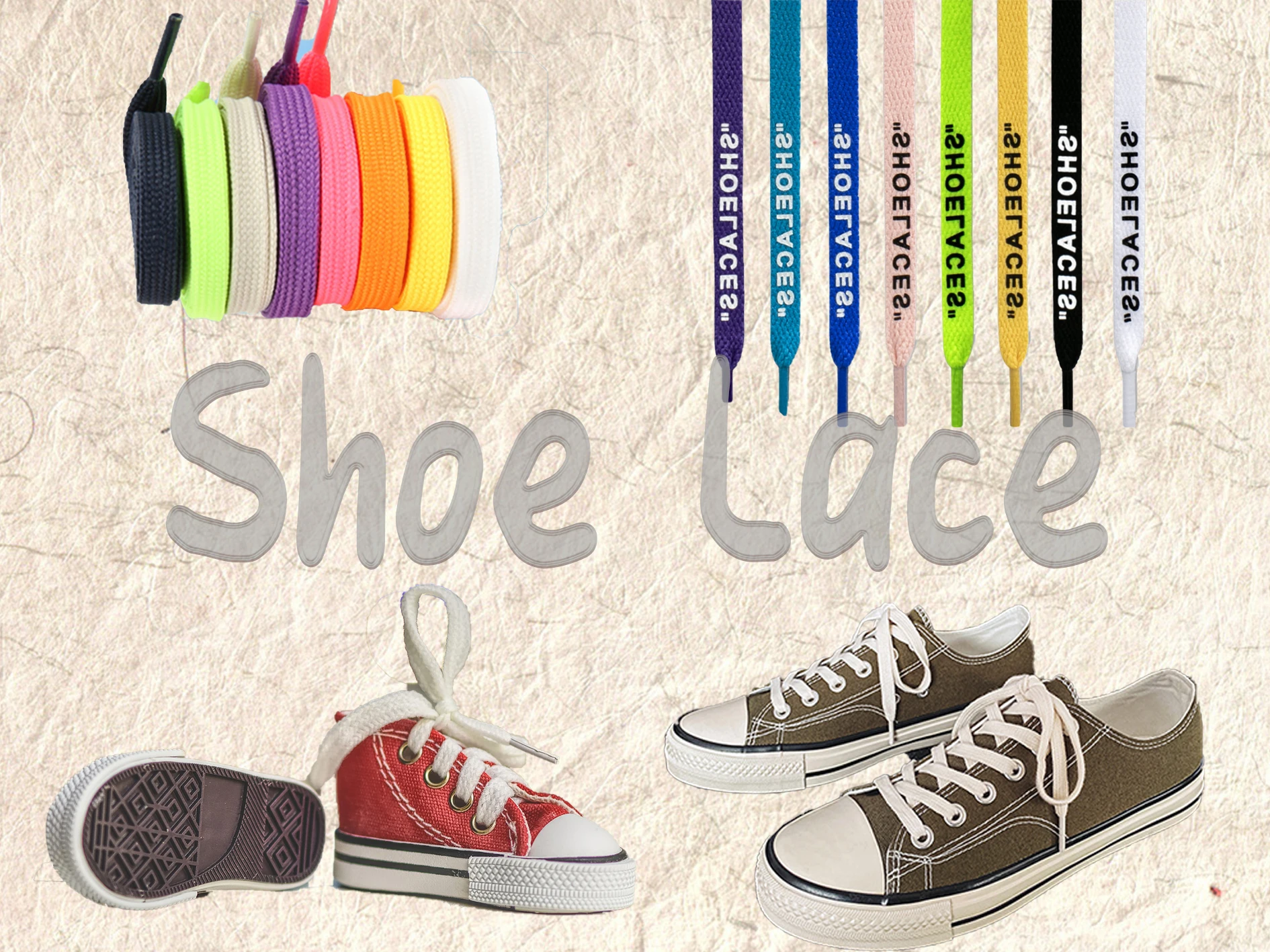 Hot Sale Colored Flat 8mm Single Layer Shoelaces Sneaker Shoe Lace In