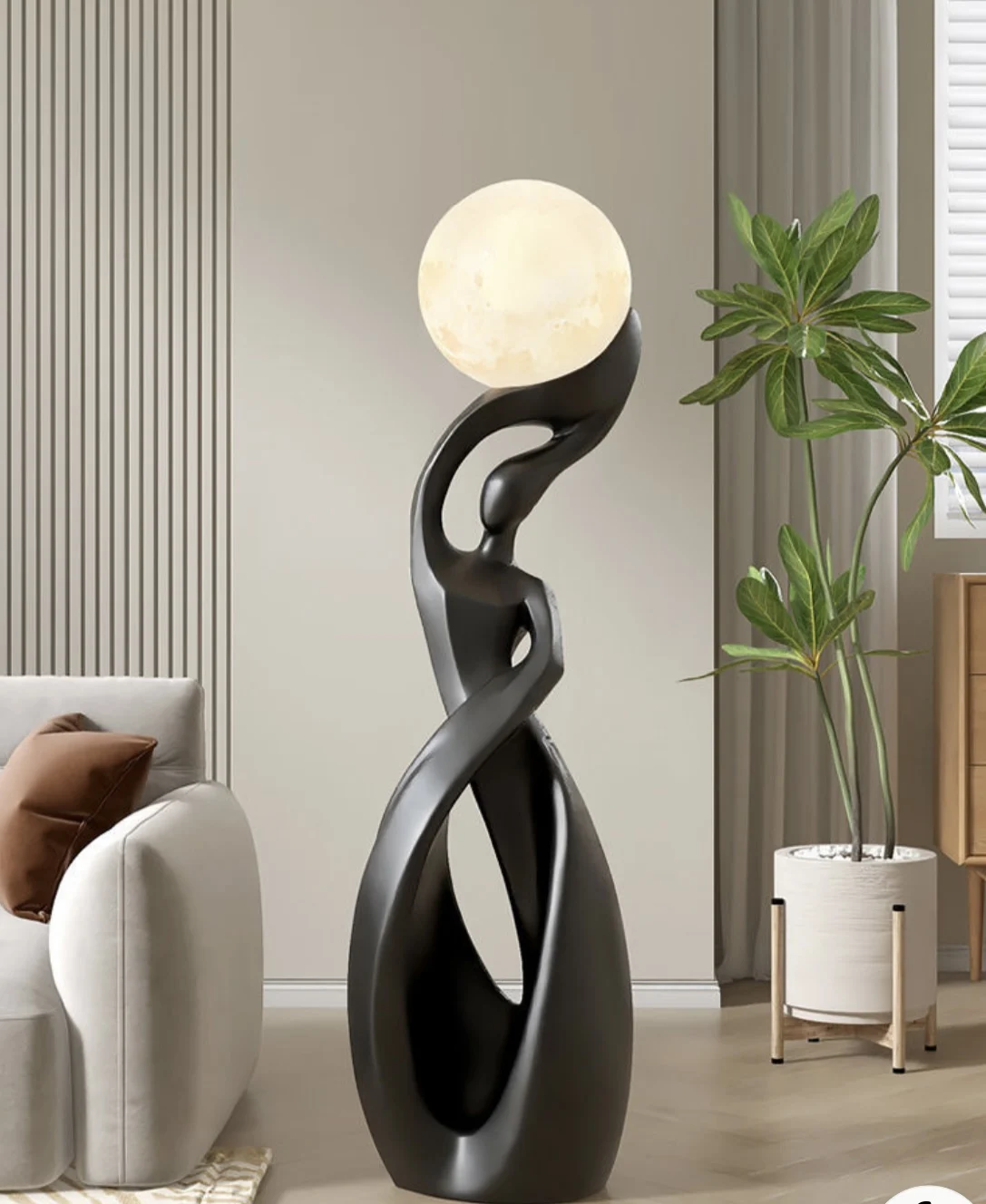 Hotel Nordic Living Room Corner Resin Sculpture Floor Light Designer Modern Minimalist Art Decoration Standing Led Floor Lamp