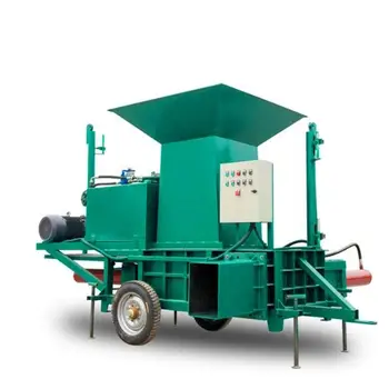 Automatic Silage Briquetting Machine/rice Wheat Corn Straw Hydraulic Baler/wood Sawdust Hay Baling Machine For Animal Feed
