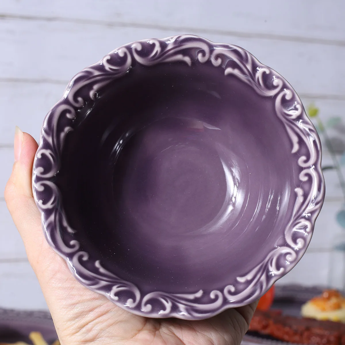 Dishwasher Safe Dishes Plates Dinnerware Set Purple
