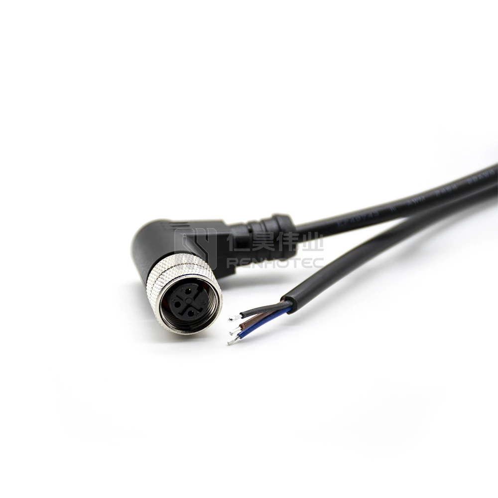 Waterproof Connector M10 to M12 3 Pin Llt 2 3 4 5 6 7 8 Pin Panel Mounting Tel Teli Female Molded Cables