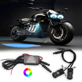 ZONGYUE led new colorful angel wings welcome lights motorcycle wings light for motorcycle  Angel Wing Welcome Light