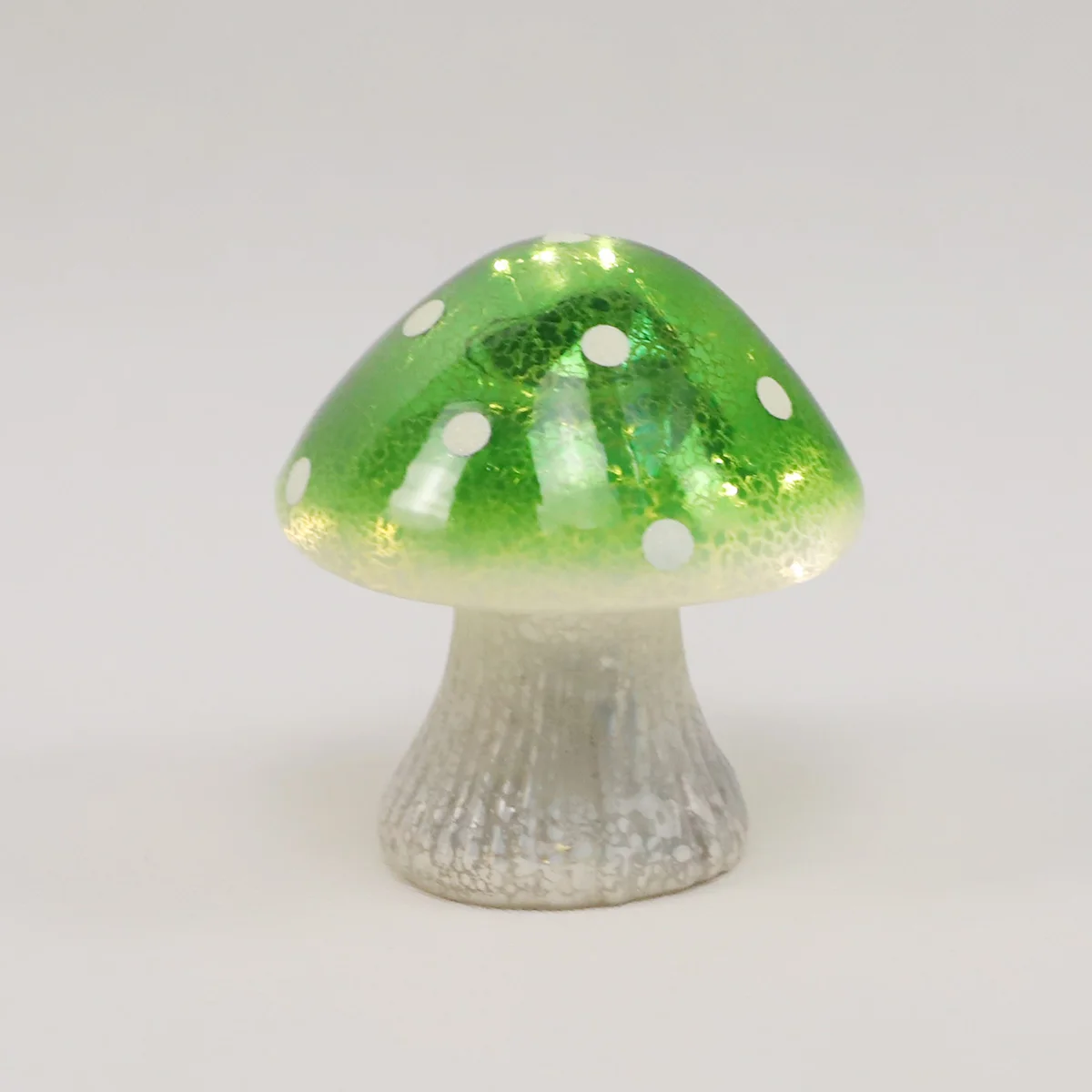 New arrival Factory Direct Happy Easter Holiday Decoration Glass Mushroom LED Light Ornaments