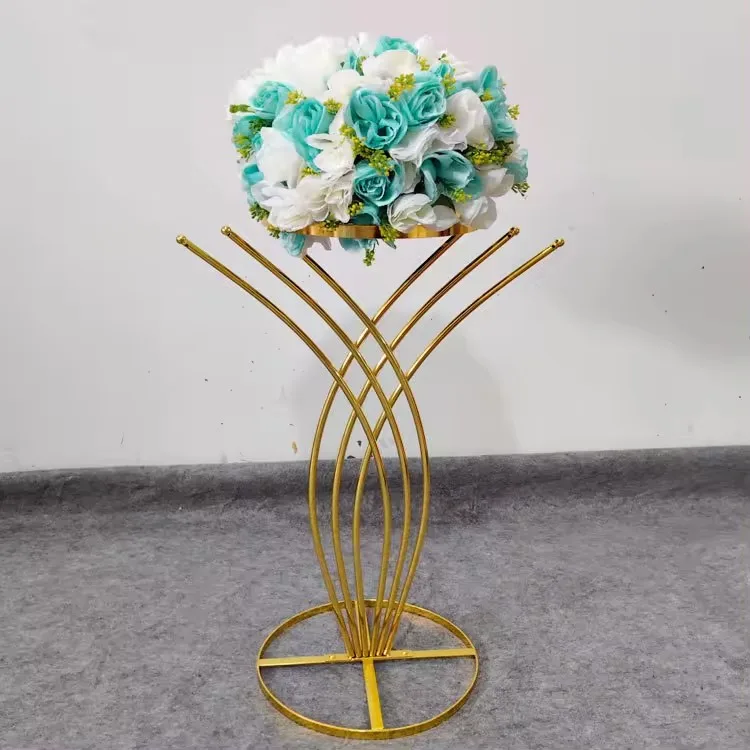 Gold Metal Wired Mermaid Tail Flower Frame Stand Floral Display Stand ...