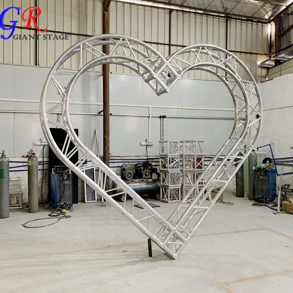 Heart Customized Arch Curved Roof Background Event Aluminum Stage Truss
