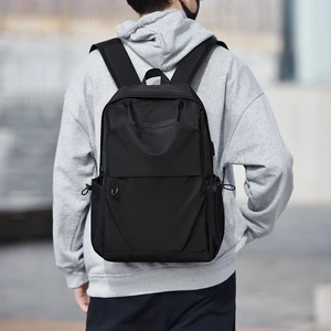 OMASKA Fashion Unisex Teenage Student Backpack 17 Inch Waterproof Nylon Zipper 20-36L Air Cushion Belt Soft Handle School Bag