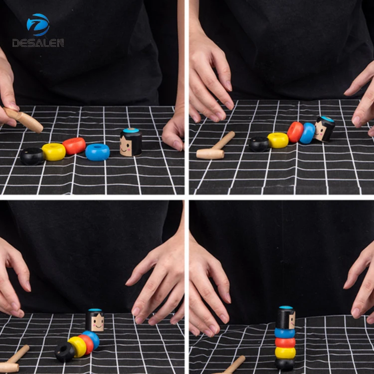 Небьющаяся Деревянная волшебная игрушка desalan для мужчин, магнитный неувядающий Дарума, деревянные Волшебные трюки, игрушки