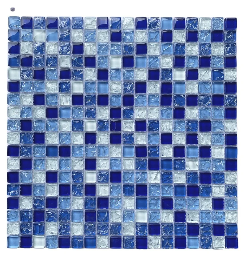 10er Carton Mosaïque en Verre Carrelage Piscine Noir