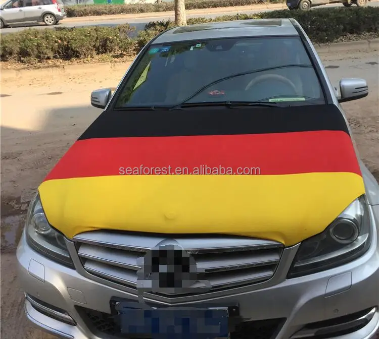 Custom Elastic Printed Polyester&spandex Puerto Rico Flag Car Hood