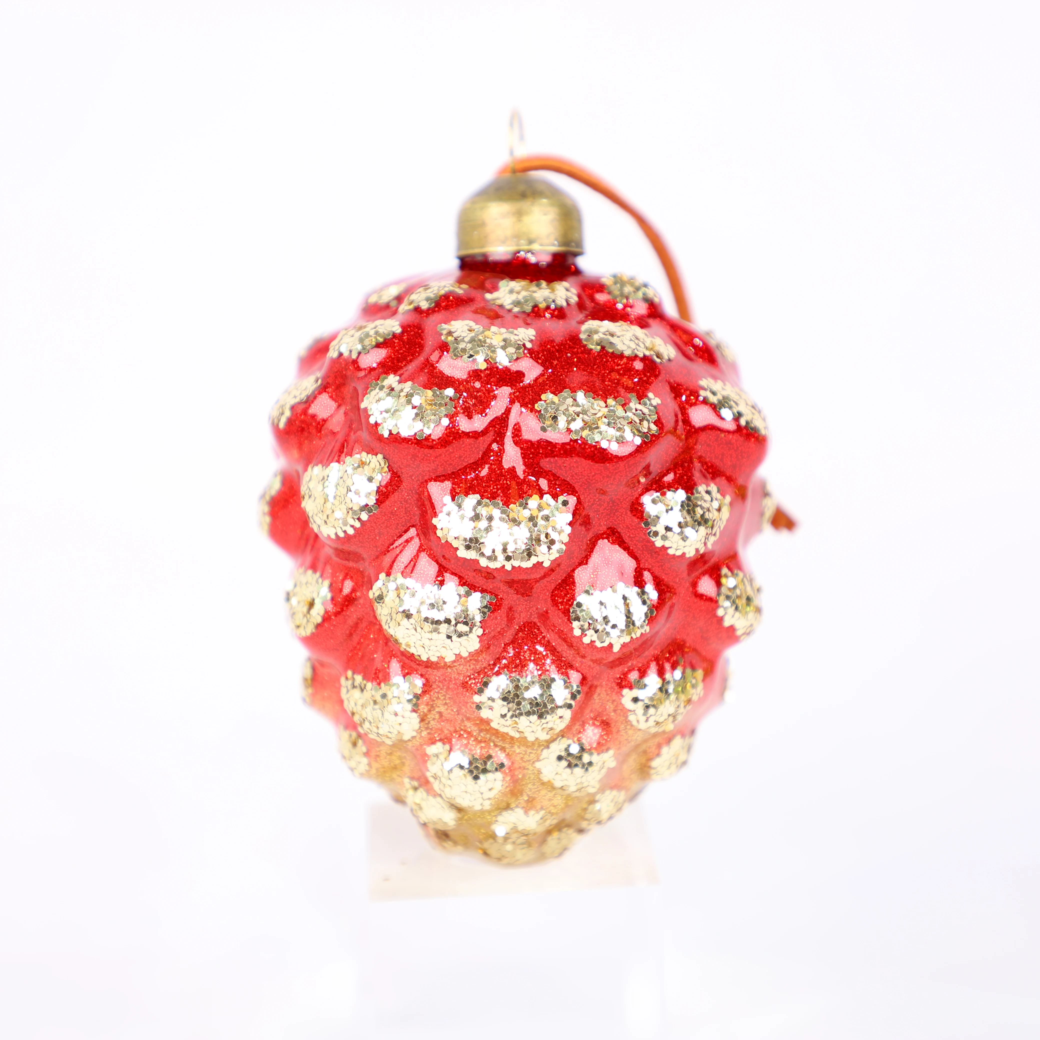 Unique Xmas Cone Hanging Decor Glass Pendant Artificial Pendant ...