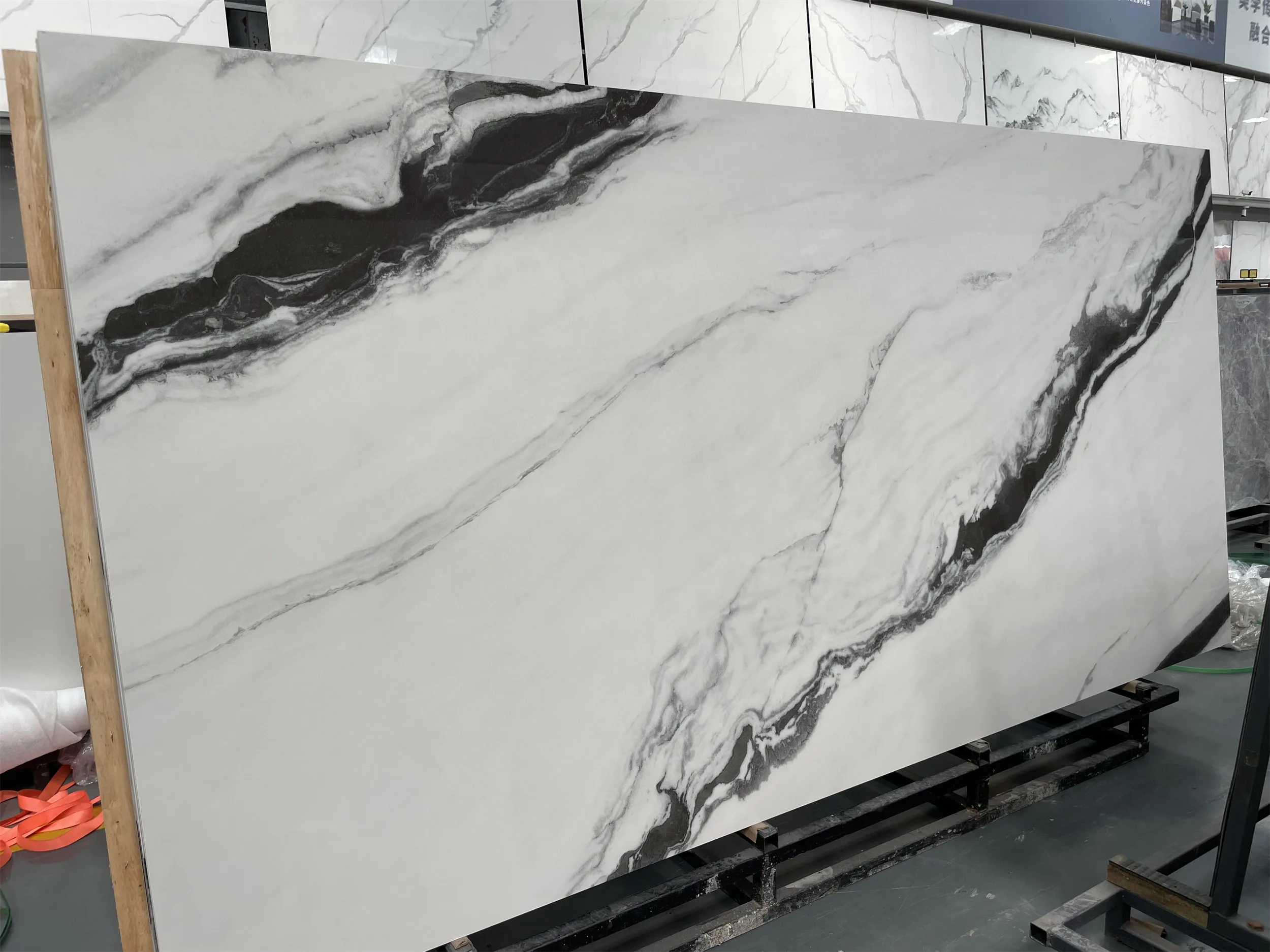 Large Format  1200 X 600  Panda Porcelain Slab  for Living Room Background Wall