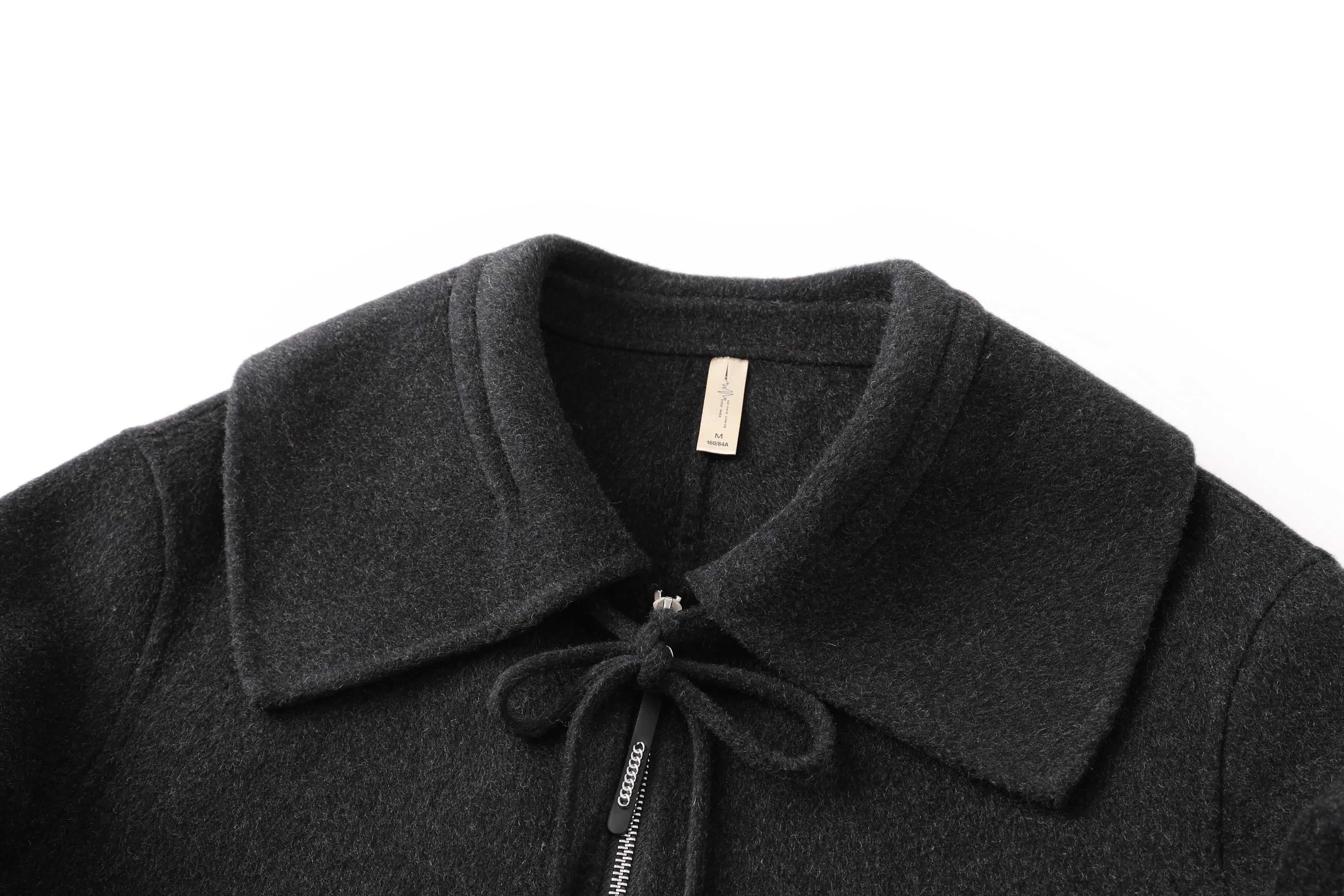 Women's Woolen Winter Coat with Single-Button Collar Feathers Filled Fastening Button Highly Warm & Comfortable Short Style