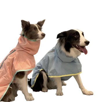 Hot Sale Reflective Adjustable Dog Raincoat Jacket Small to Big 9XL Size for Fall Season Plastic Material