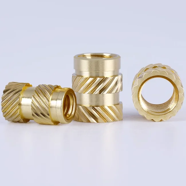 product excellent quality brass thread inserts nut for plastic fixing lock copper customized hex round thread knurled brass insert nut-58