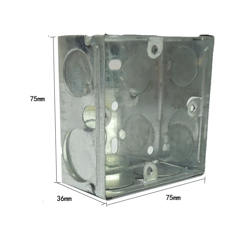 3"*3" 0.9mm Thickness Bs4662 Metal Electrical Switch And Socket Box