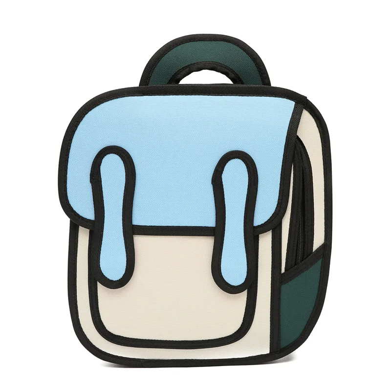 Custom 2D Colorful Kids' Book Backpack Small Primary School Bag