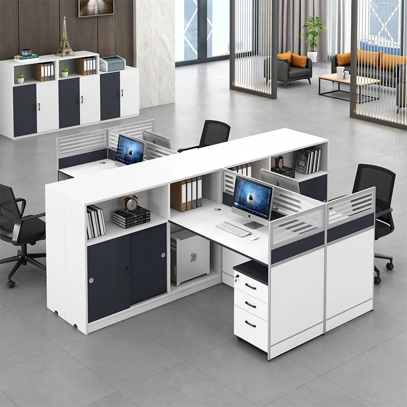 Modular Office Table Commercial Office Furniture Staff Desk Cubicle  Workstation Office Table and Chair Set Bureau De Travail