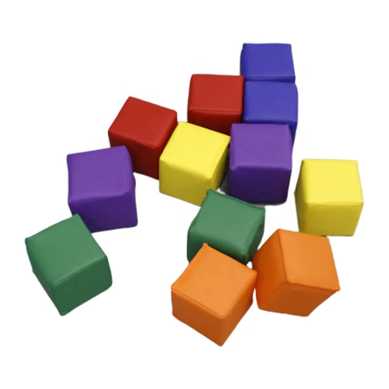 15cm Colorful Foam Block Cube Kids Soft Play Cube Toddler Block Play Set  for Safe Active Play and Building