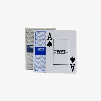 WPT Texas Hold'em Competition Special Large Font Waterproof Anti-Fold Wear-Resistant Matte PVC Poker Cards Customizable Plastic