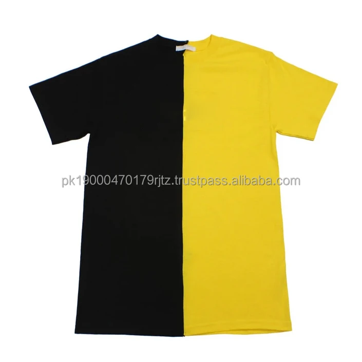 Source The OEM Custom Mens Split Two Tone Color Block Half Black Half White  T Shirt on m.