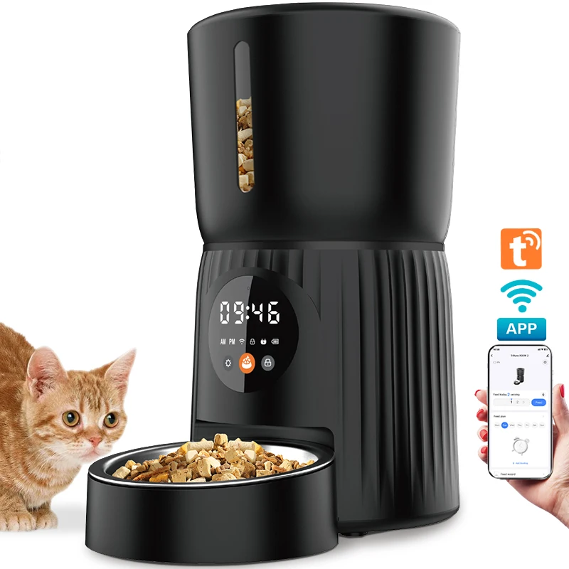 Tuya Dog Cat Smart Pet Food Bowl Dispenser Auto Connected Feeder 4l ...