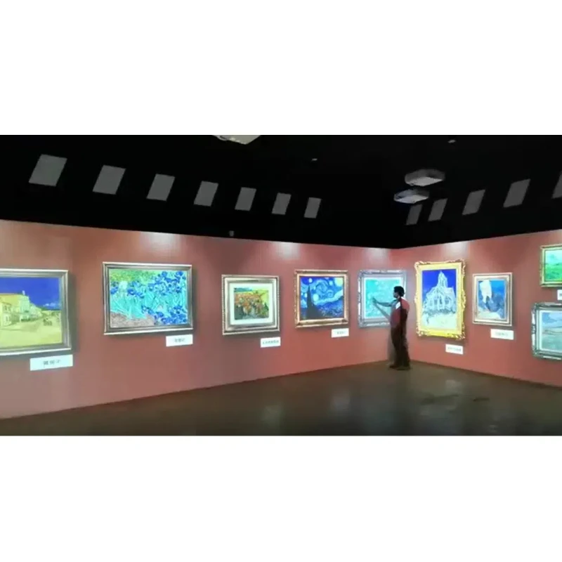 Digital Art Interactive Projection Hand Touch Wall 2MM Precision Laser Touch Tech Museum Interactive Wall Immersive Exhibition