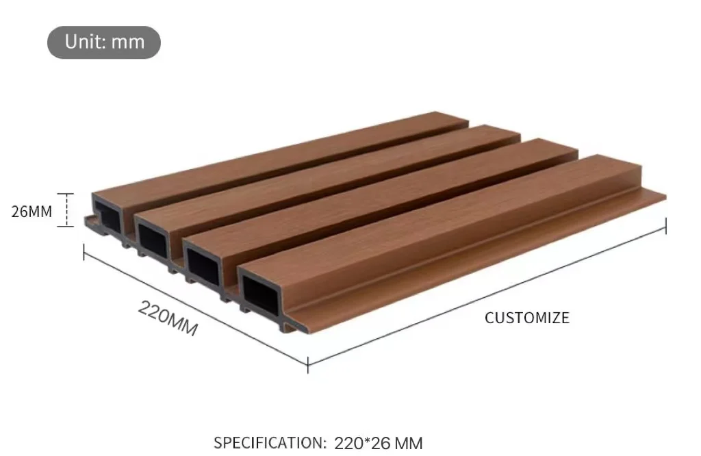 Outdoor Wpc Wall Panel Fluted External Siding Exterior Cladding ...
