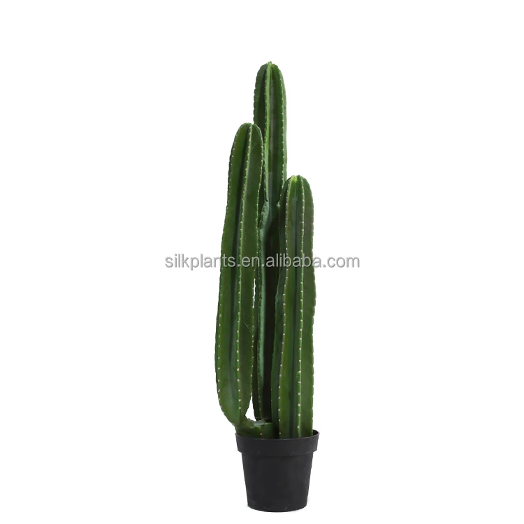 Latest Design Large Indoor Artificial Bonsai Tree Saguaro Cactus in Natural PE with Pot
