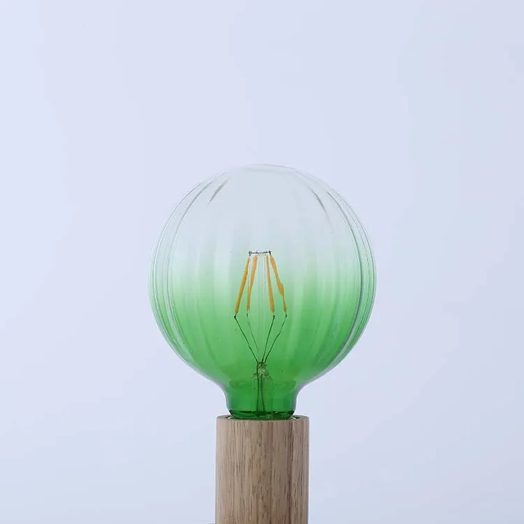 Custom Gradient Color G125 E27 E26 Colorful Globe Led Filament Bulb Light