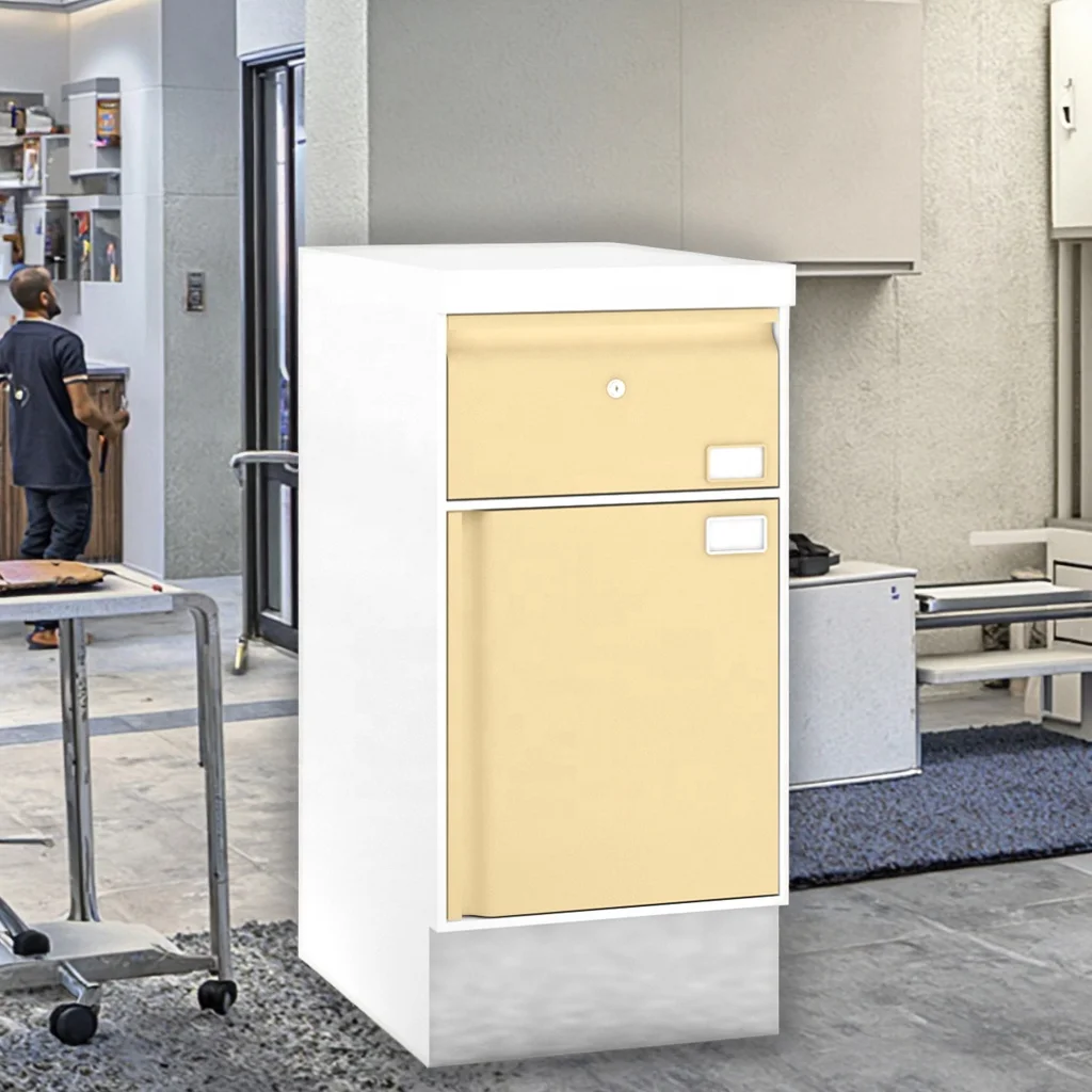 Modern Compact Stainless Steel Single Drawer Hospital Clinic Base Cabinet 780mm Reinforced Corners Cable Management System 5