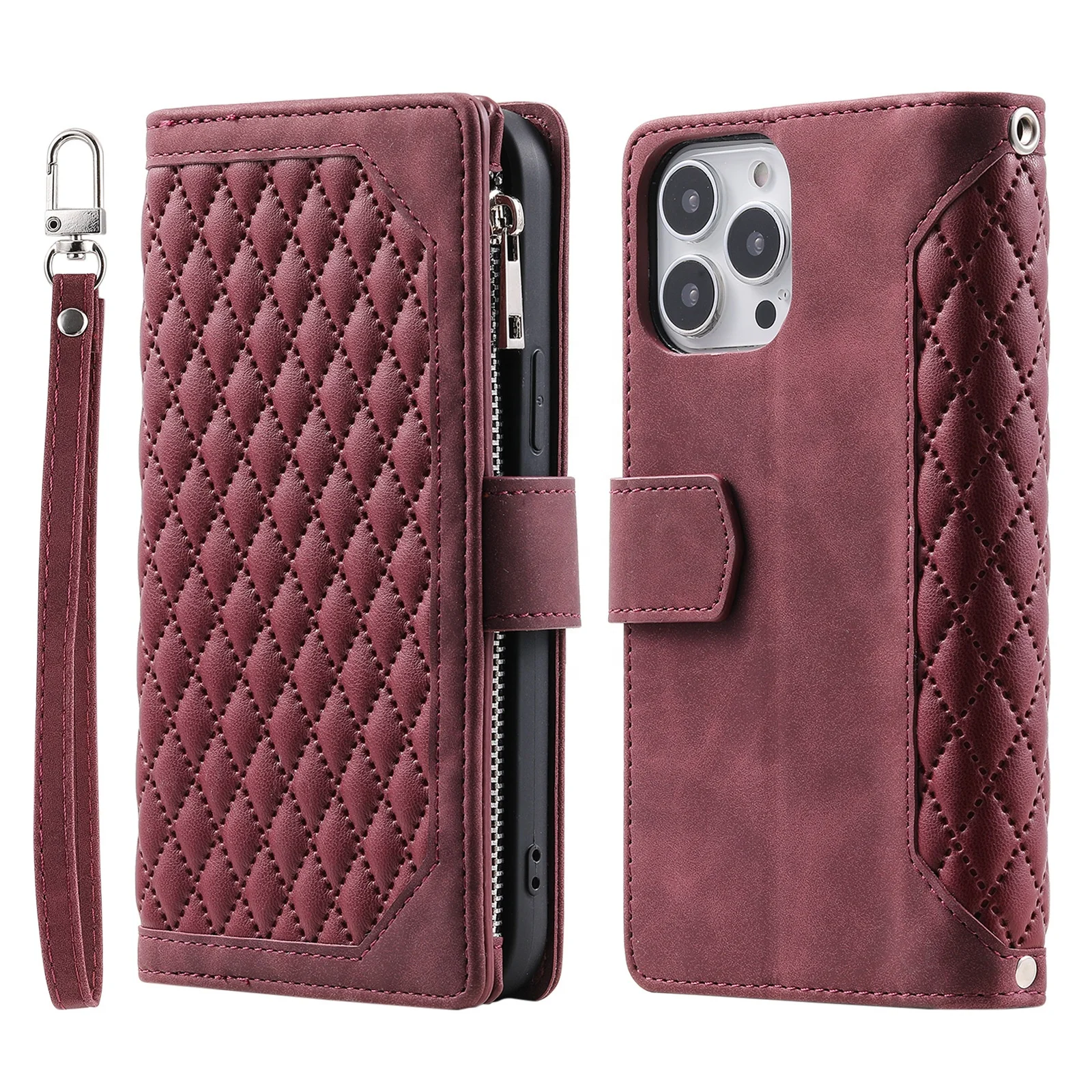 Luxury Tpu Pu Flip Wallet Phone Case For Iphone 16 15 14 13 12 11 Plus Pro Max Book Folding Cases With Credit Card Slot