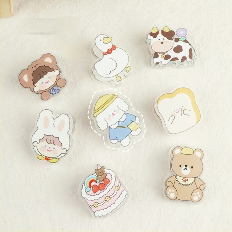 Креативный мультяшный зажим для бумаги, сделай сам, декоративный зажим, студенческий пластиковый зажим