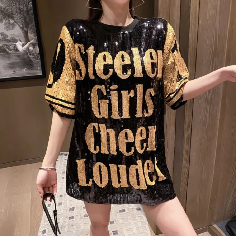 sequin basketball jersey dress Womens Fashion Glitter for Steeler basketball jersey dress 2000s