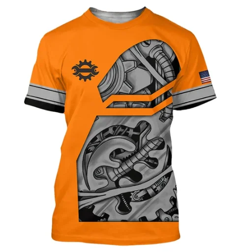Machinists Design Custom Men's T-Shirts Wholesale Soft Fashion Forward Clothing Short-Sleeved Polyester Casual Breathable Tee