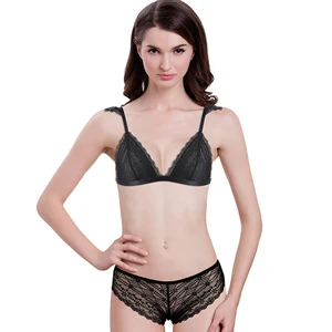 Comfortable Lingerie Women Underwear Sexy Transparent Pantie and Bra Brief Sets