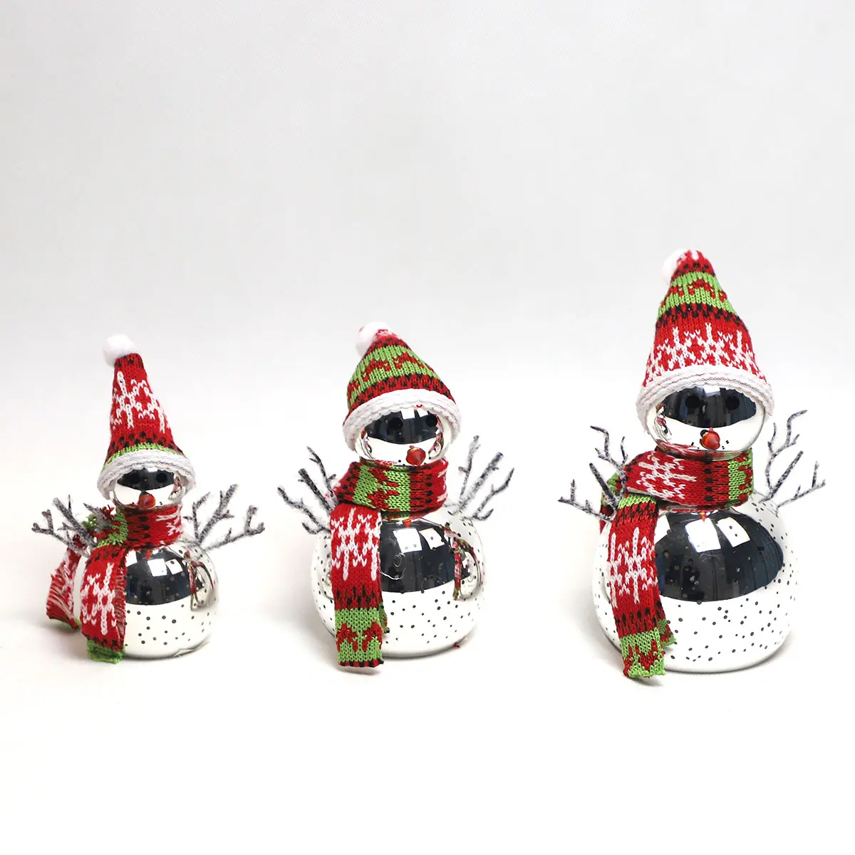 blown glass christmas ornaments personalized decorations sublimation xmas ornament snowman