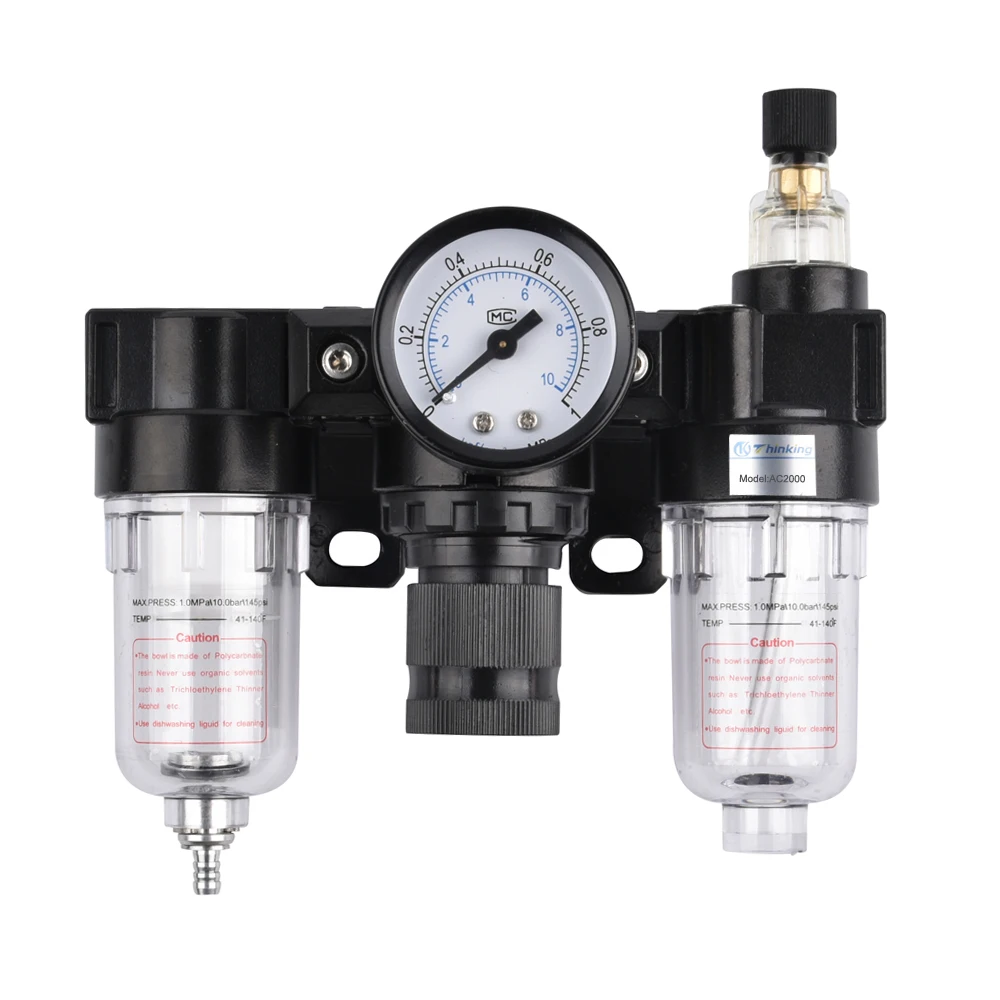 AF2000 Compressor Pressure Regulator Pneumatic Air Filter 1/4" PT Pc Joint Free 