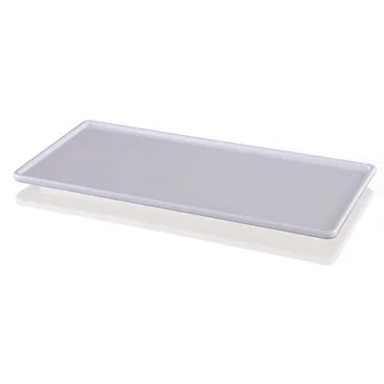 Factory Wholesale Restaurant Tableware Sushi Food Serving White Flat Rectangular Melamine Tray