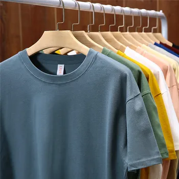 High Quality 100% cotton 210gsm 12 colors men women unisex customizable blank casual t shirt men's t-shirt t shirts t-shirts