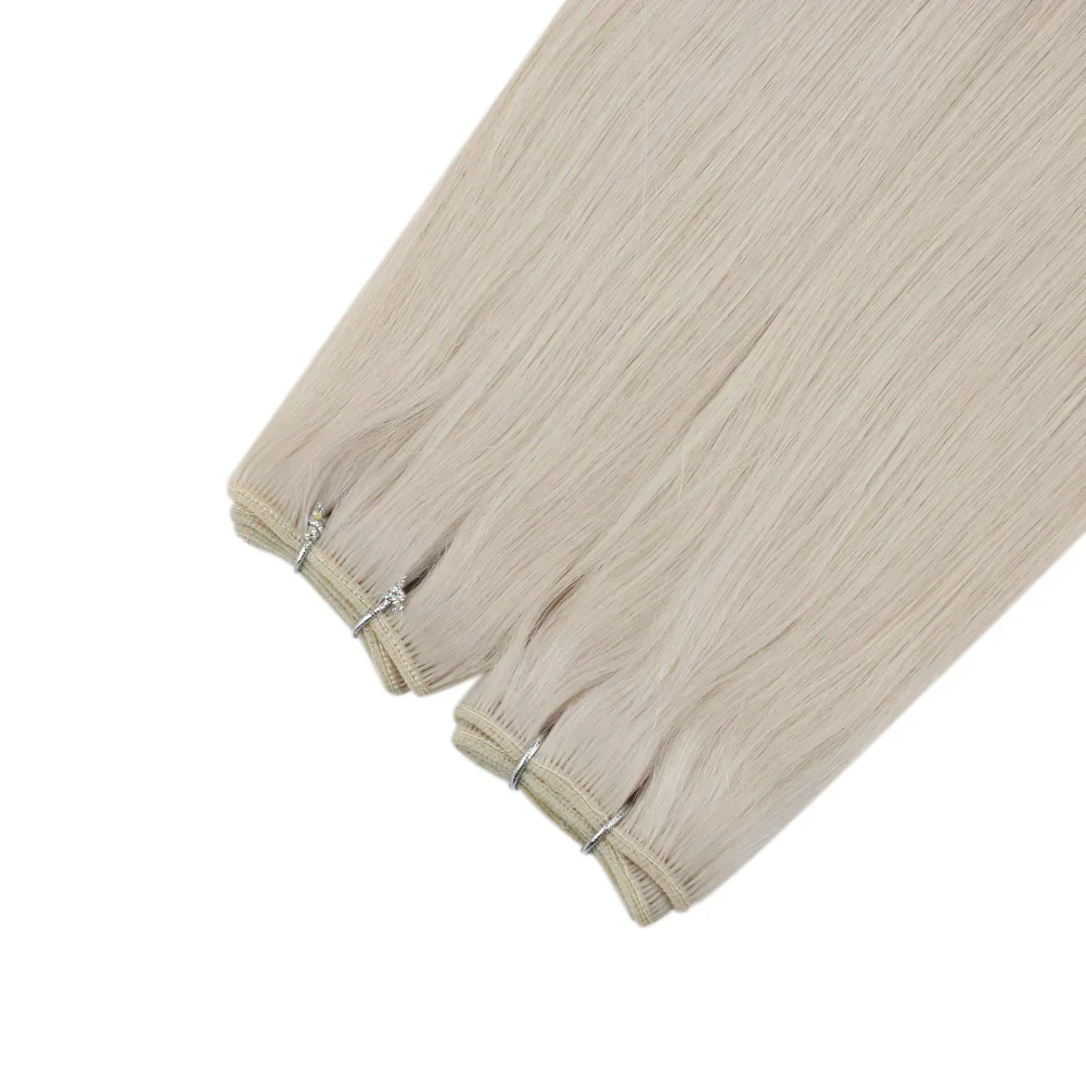 Extension de cheveux vierges à coudre LaaVoo pour femmes 100 % vrais cheveux humains_voghion.com