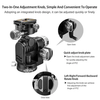 Aluminum Alloy Gimbal Ball Head with Quick Release 1/4"-20 Mount for Tripod Action Camera Mobile Phone Holder (Portable) detail image