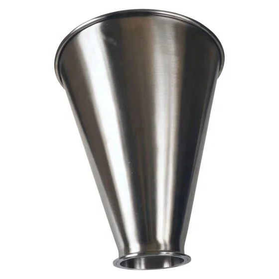 Sanitary Stainless Steel Conical Triclamp Hopper Funnel With Ferrule End