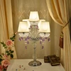 Purple 4+1 Lights with lampshades