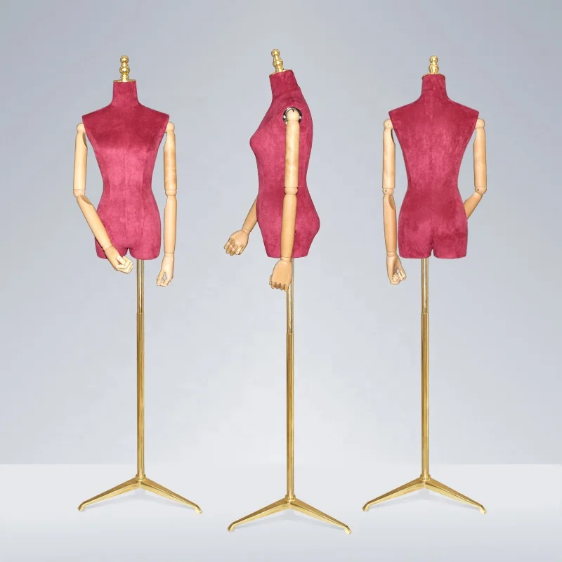 Модный Манекен на половину тела с базовым манекном женский манекен тканевым покрытием торс