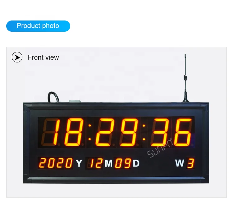 NTP 7 Segment Digital Led Clock Poe  Synchronous Clock