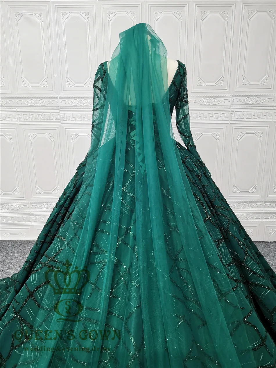 emerald green plunge dress Emerald Green Beaded Strapless Prom Dress with High Slit – SS393 –  Viniodress main image 1