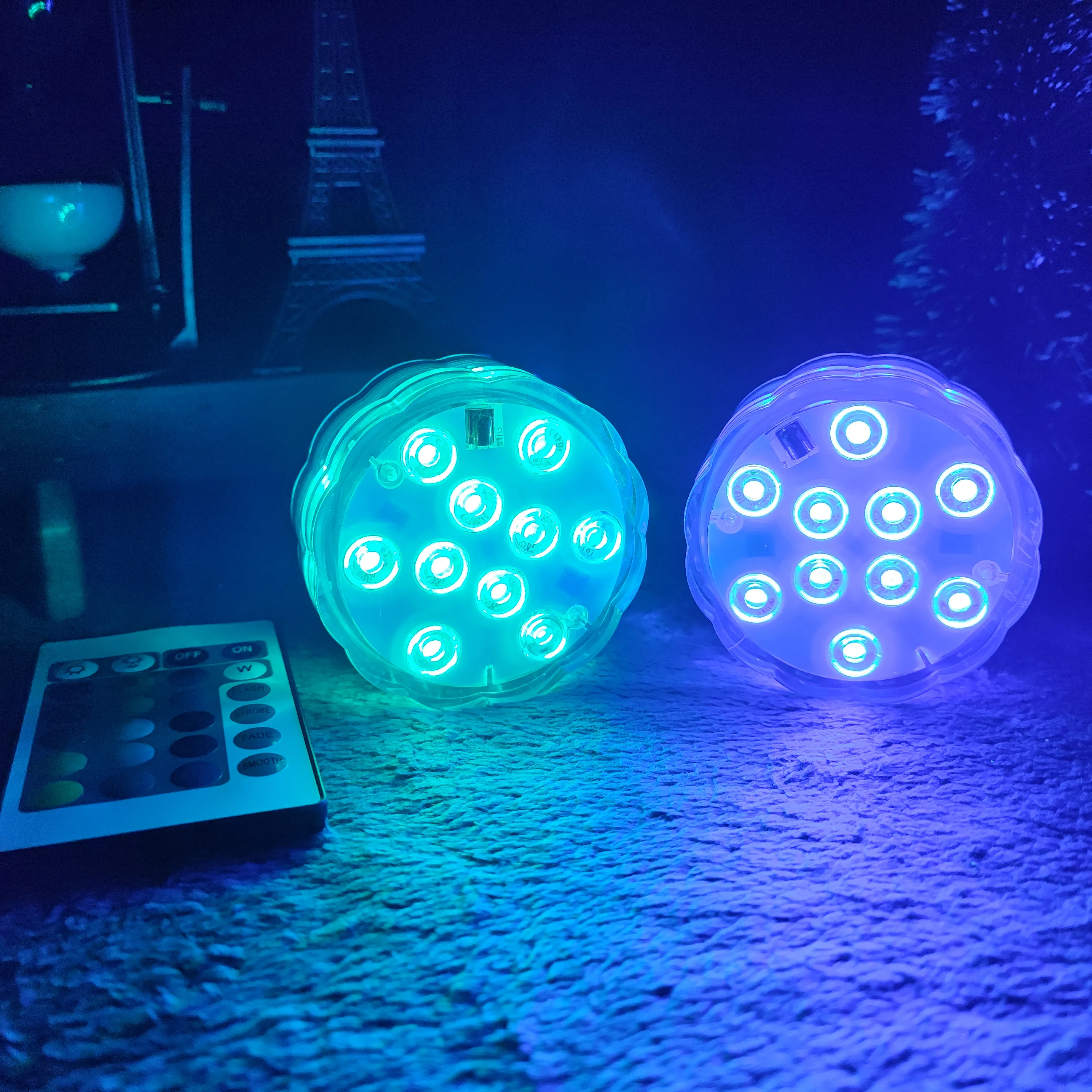 USB Rechargeable Submersible Led Lights Underwater Waterproof Swimming Pool  Pond Light for Fish Tank Pond Wedding Party Light, image size:3000x3000