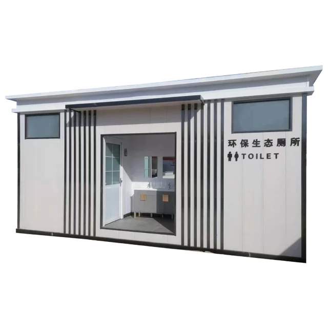 Stylish Functional Steel Structure Mobile Toilets Integrated Handwashing Stations Public Events Festivals Temporary Bathroom