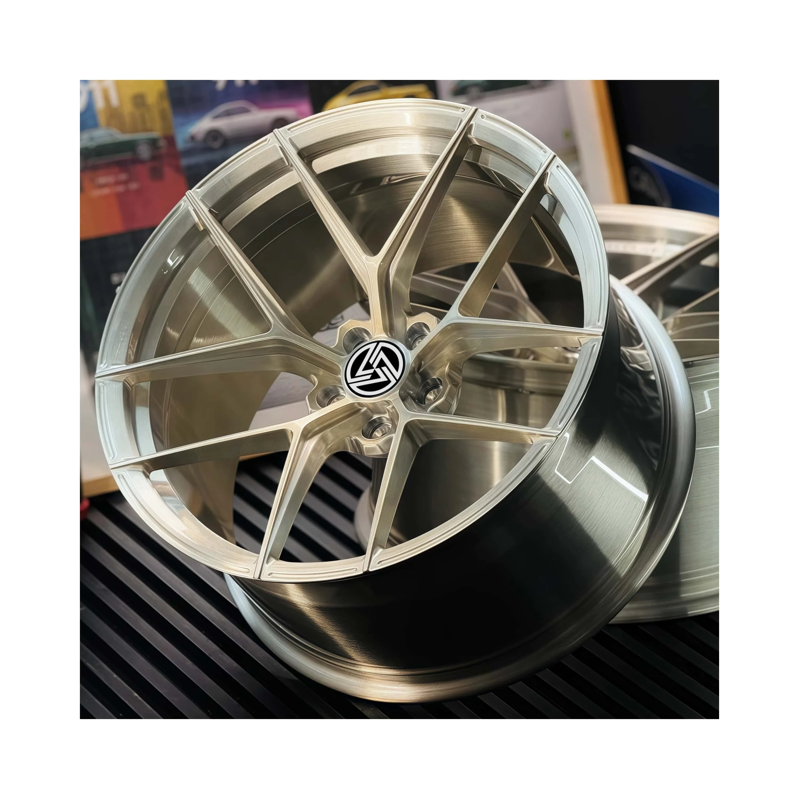 XINLAI Custom Deep Concave Brushed 1 Piece 5X112 5x114.3 5X120 18 19 20 21Inch Alloy Forged Racing Car Wheel for BMW Benz Audi - Image 1