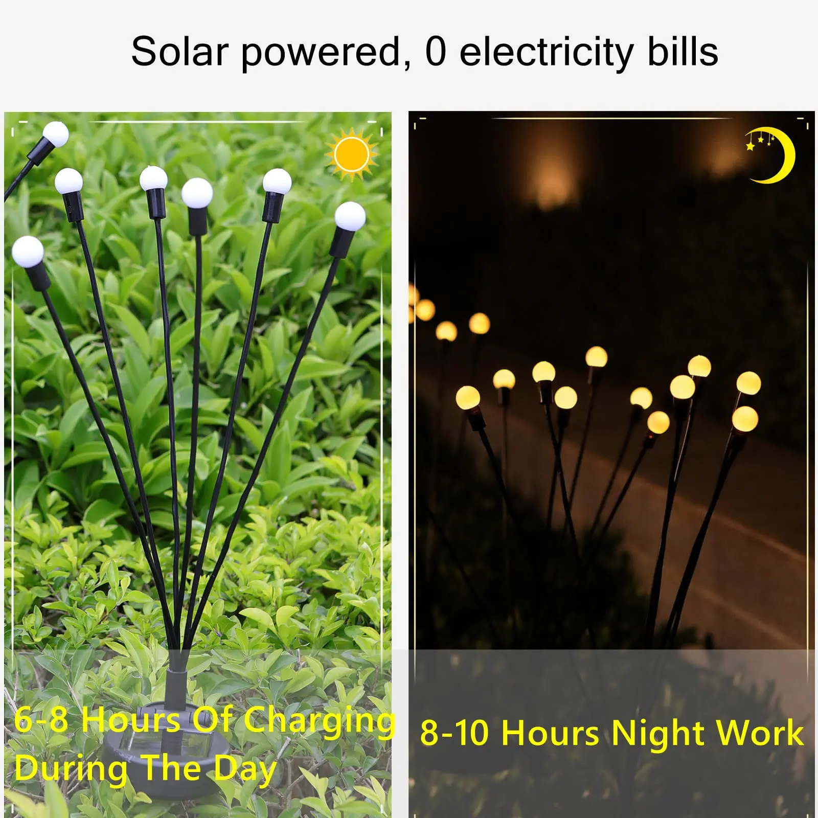 6/8/16 Led Solar Powered Wind-Powered Swaying Firefly Lamp Landscape Lights Garden Outdoor Waterproof Rgb Firework Holiday Light supplier